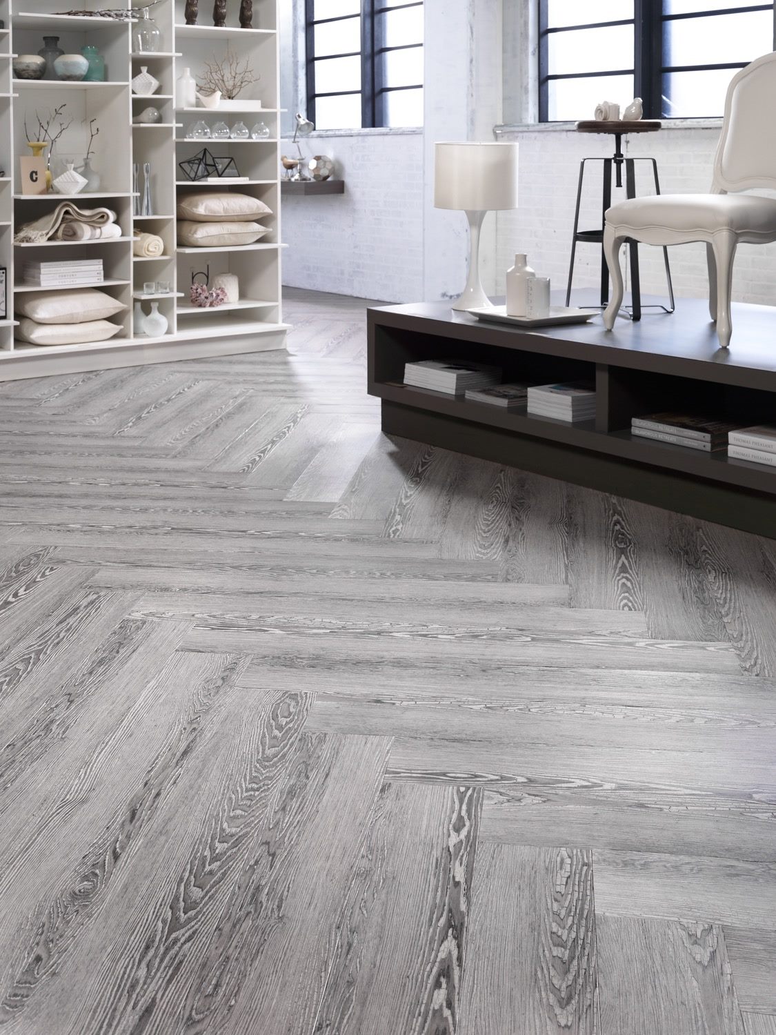 Mohawk Group Morikato herringbone flooring in a retail space